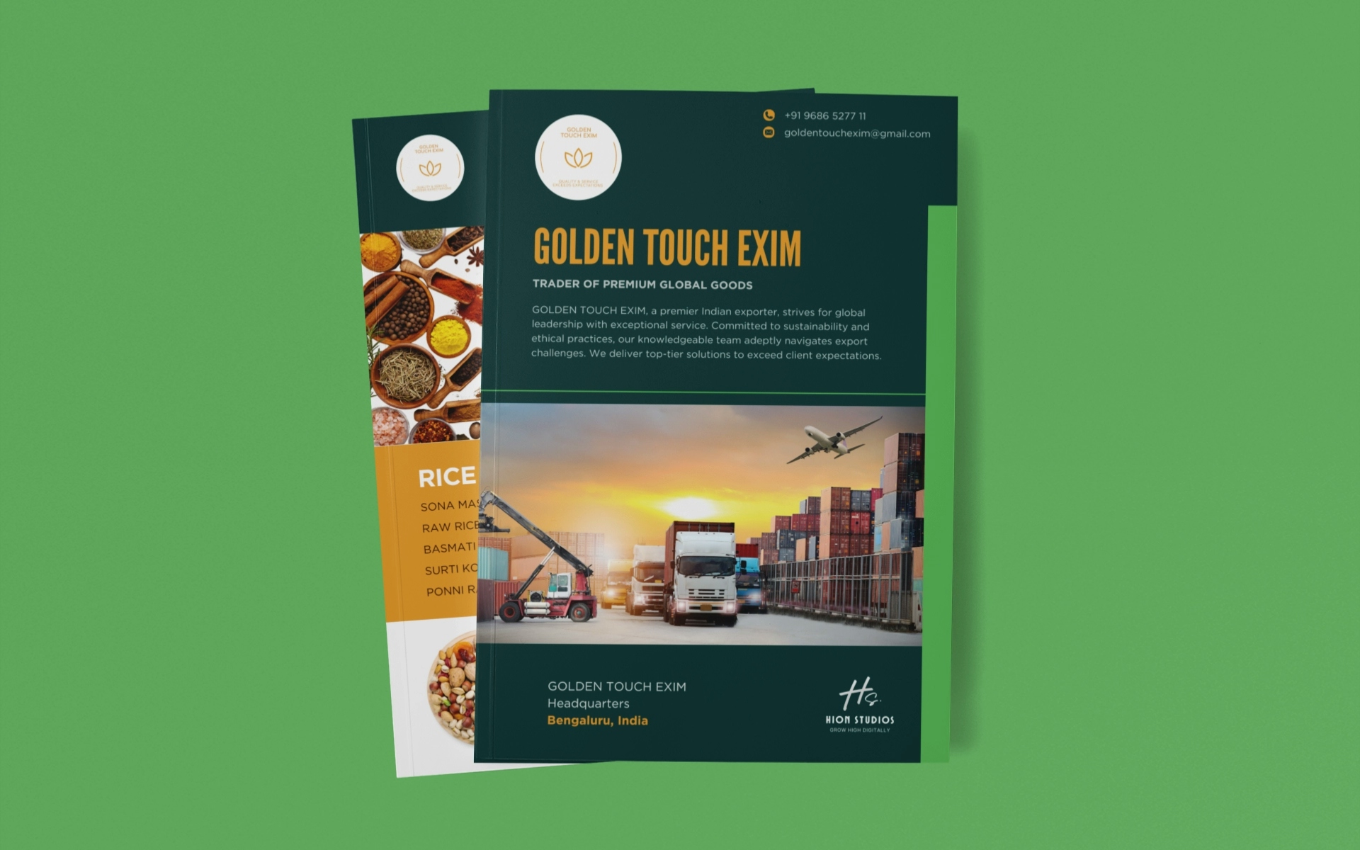 Portfolio for Golden Touch Exims by Hion Studios